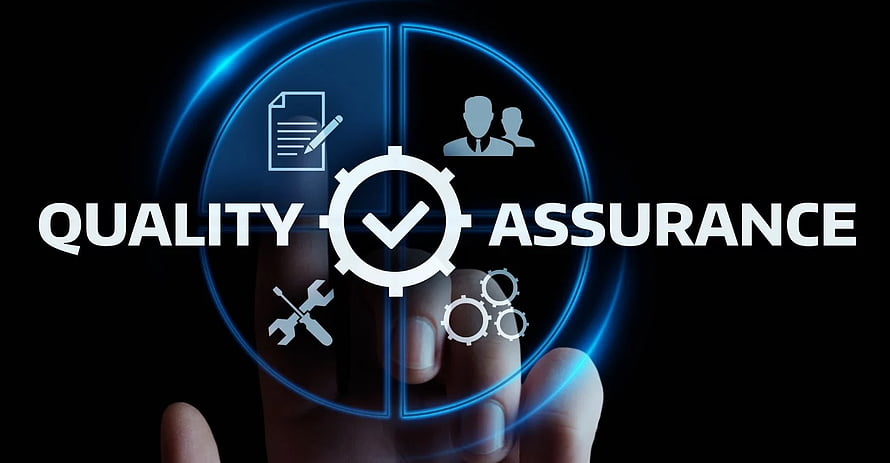 Quality Assurance Concept With Hand Touching Digital Interface Icons HD wallpaper