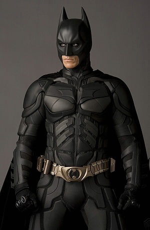 Christian Bale as Batman in The Dark Knight armored suit and cowl studio portrait, Latest Batman Christian Bale Batman Wiki Wikia Good Quality, #batman christian bale HD phone wallpaper