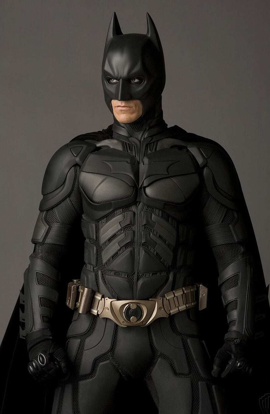 Christian Bale as Batman in The Dark Knight armored suit and cowl studio portrait, Latest Batman Christian Bale Batman Wiki Wikia Good Quality, #batman christian bale HD phone wallpaper