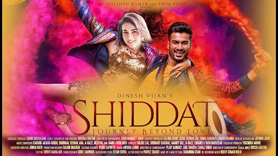 Shiddat Journey Beyond Love Movie Poster With Colorful Holi Powder Background HD wallpaper