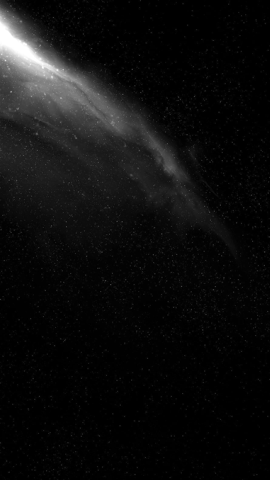 Monochrome Deep Space Nebula and Starfield Wallpaper HD phone wallpaper