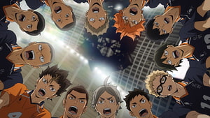 Haikyuu Karasuno High School Volleyball Team Huddle HD wallpaper