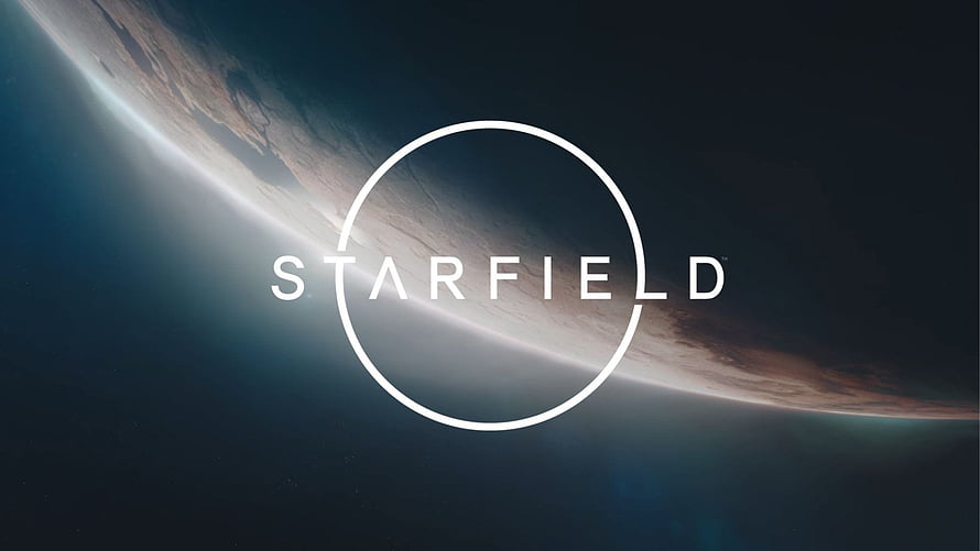 Starfield Logo Against Planet Horizon in Deep Space HD wallpaper