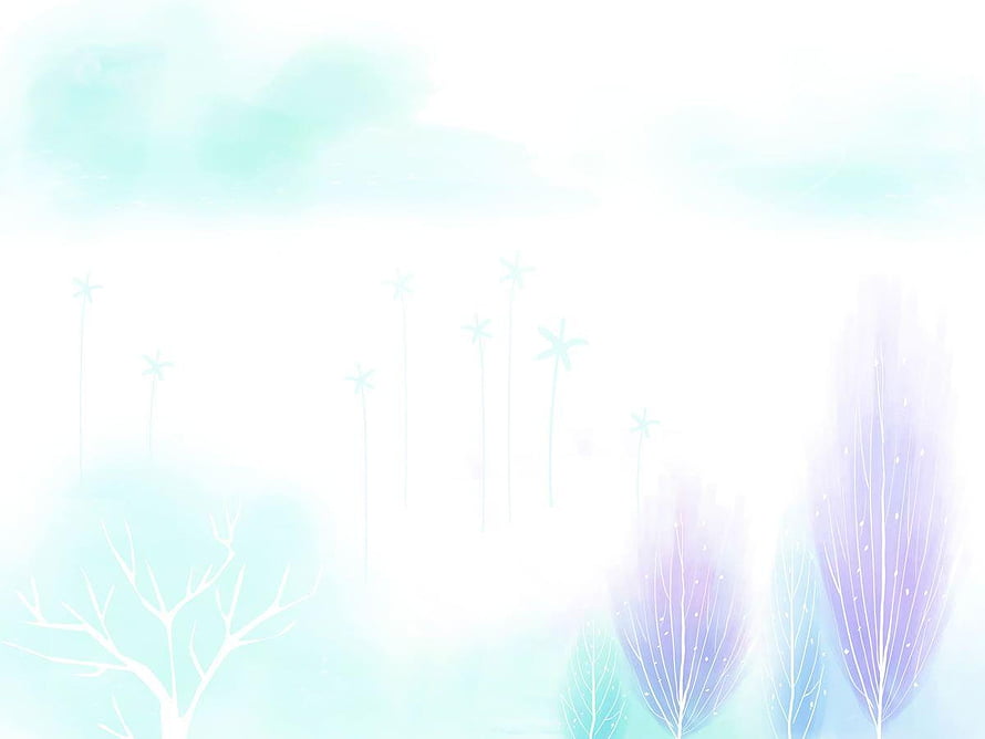 Soft Watercolor Landscape with Pastel Trees and Starry Plants HD wallpaper
