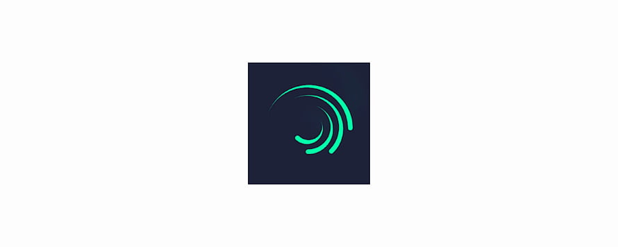 Alight Motion Pro App Icon with Neon Green Spiral on Dark Background HD wallpaper