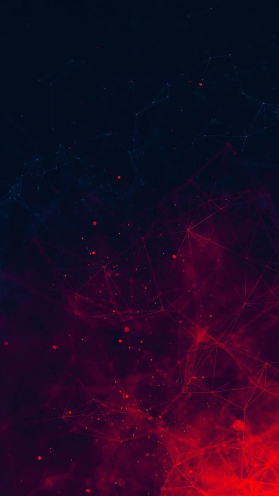 Abstract Red and Blue Geometric Network Pattern on Dark Background HD phone wallpaper