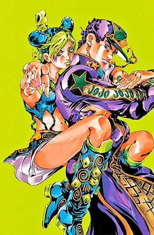 Jolyne Cujoh and Jotaro Kujo in dynamic pose from Jojo's Bizarre Adventure Part 6 HD phone wallpaper