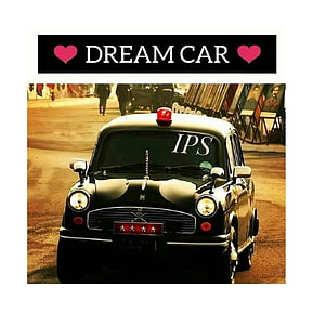 Black Mini Cooper Styled as Indian Police IPS Dream Car Wallpaper HD phone wallpaper
