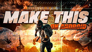 PUBG Mobile Android Gameplay Wallpaper Featuring Parachuting Soldier and Battle Royale Action HD wallpaper