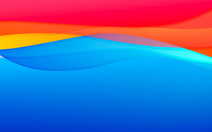 macOS Big Sur abstract wave wallpaper with vibrant red orange and blue gradient layers HD wallpaper