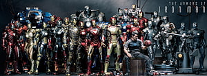 Tony Stark Sitting With All Iron Man Suits Collection Display, Iron Man Bleeding Edge Armor, all iron man suits HD wallpaper