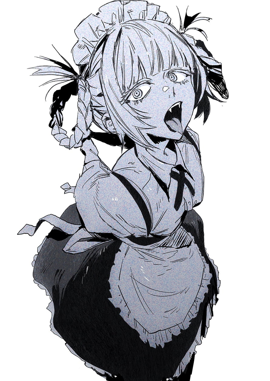 Nanakusa Nazuna Anime Girl in Maid Outfit with Shocked Expression HD phone wallpaper