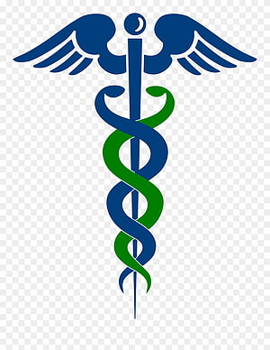 Blue and Green Caduceus Medical Symbol Vector Illustration HD phone wallpaper