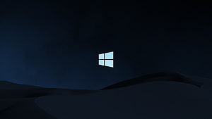 Windows 11 Default Dark Mode Desktop Wallpaper with Glowing Logo HD wallpaper