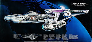 Star Trek The Motion Picture USS Enterprise Cutaway Blueprint with Deck Plans HD wallpaper