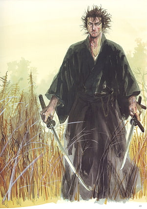 Vagabond Samurai Concept Art by Takehiko Inoue HD phone wallpaper