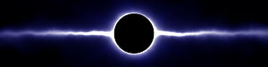 Total Solar Eclipse with Dramatic Corona and Horizontal Light Streaks HD wallpaper