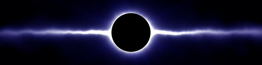 Total Solar Eclipse with Dramatic Corona and Horizontal Light Streaks HD wallpaper