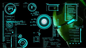 Iron Man JARVIS Futuristic Holographic Interface with Green Robot Head, Turn Your Laptop Into JARVIS From Iron Man !, hacker laptop HD wallpaper