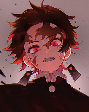 Demon Slayer Tanjiro Kamado Sun Breathing Transformation Anime Wallpaper HD phone wallpaper