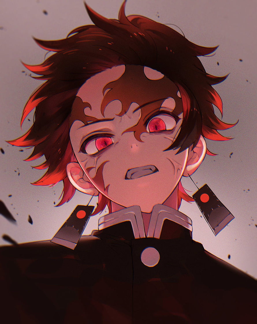 Demon Slayer Tanjiro Kamado Sun Breathing Transformation Anime Wallpaper HD phone wallpaper
