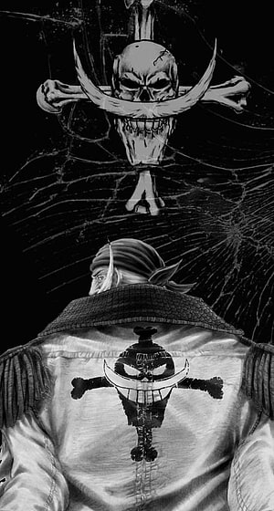 Whitebeard Pirate Jolly Roger Skull and Crossbones Anime Manga Wallpaper, One piece , Manga anime ...pinterest, whitebeard logo HD phone wallpaper