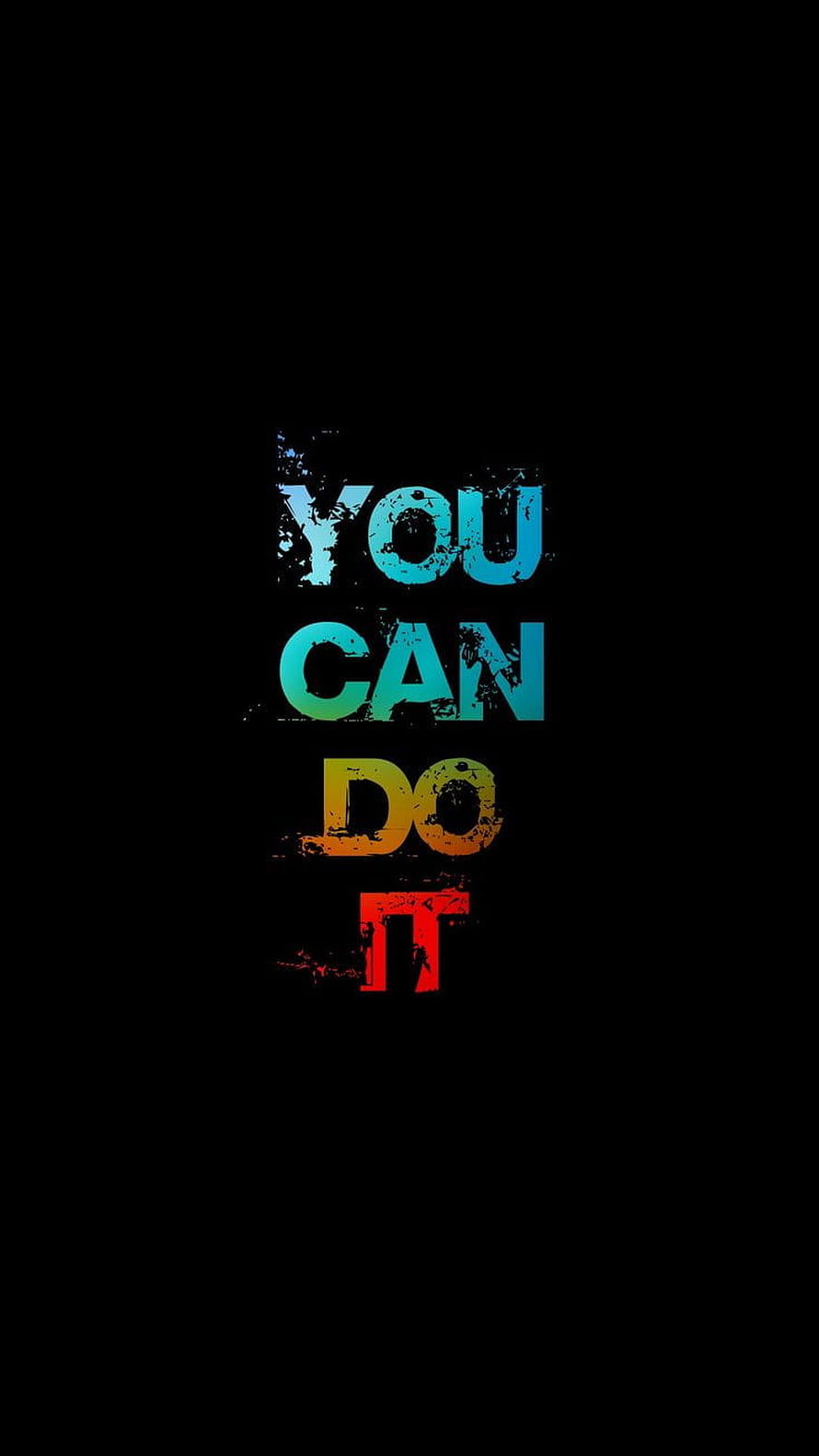 You Can Do It Motivational Quote Grunge Typography Wallpaper HD phone wallpaper