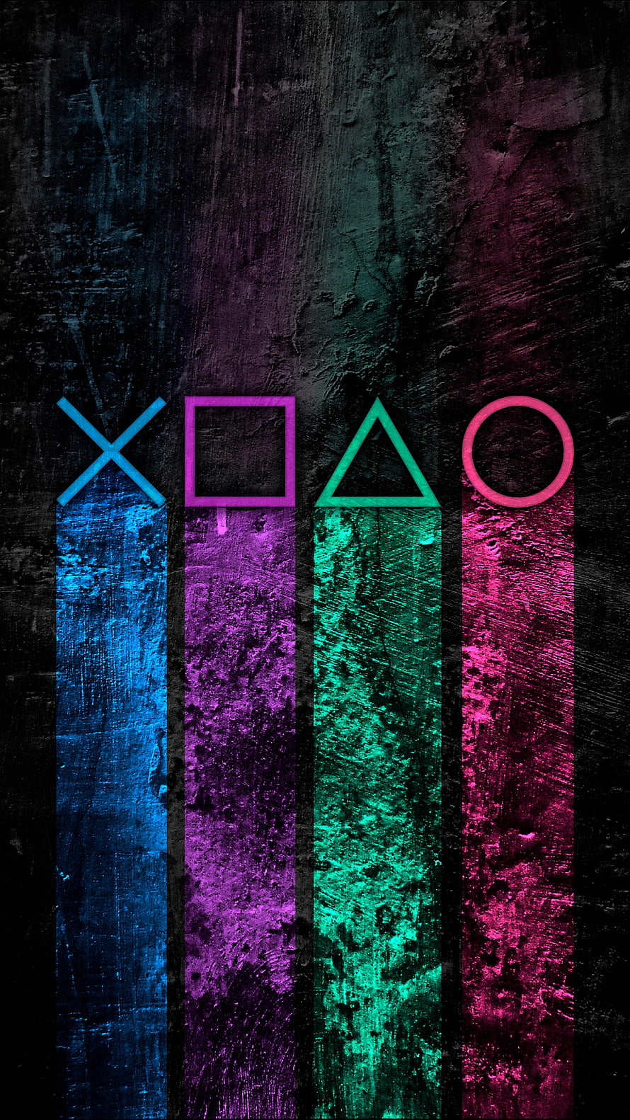 PlayStation Controller Symbols on Textured Vertical Stripes Wallpaper HD phone wallpaper