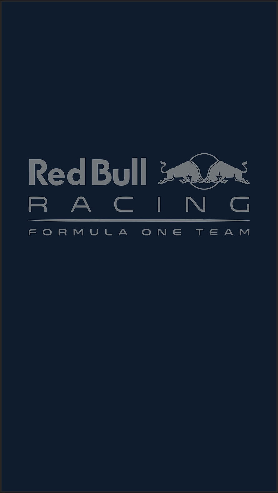Red Bull Racing Formula One Team Minimalist Logo on Dark Navy Background HD phone wallpaper