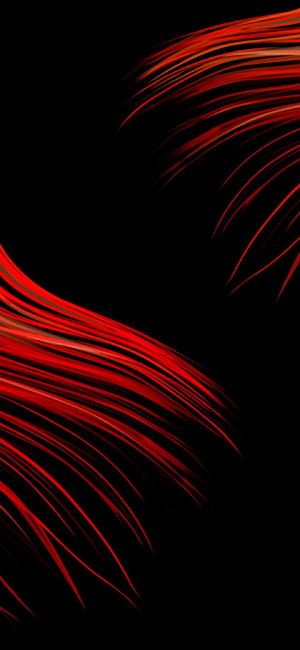 Abstract Red Flowing Lines on Black Background HD phone wallpaper