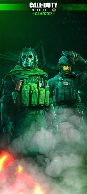 Call of Duty Mobile Ghost and Price Tactical Soldiers Green Night Vision Wallpaper HD phone wallpaper