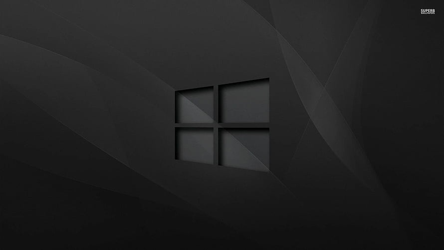 Dark Windows 10 Logo Wallpaper with Subtle Geometric Background HD wallpaper