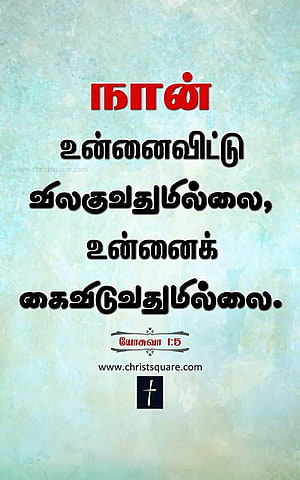 Tamil Christian Bible Verse Wallpaper with Cross and Soft Blue Background HD phone wallpaper