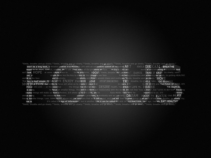 Minimalist Motivational Typography on Dark Background with Inspirational Words HD wallpaper