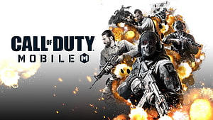 Call of Duty Mobile Combat Artwork Featuring Armed Soldiers and Explosions HD wallpaper