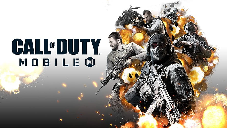 Call of Duty Mobile Combat Artwork Featuring Armed Soldiers and Explosions HD wallpaper