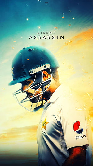 Babar Azam Cricket Portrait in Pakistan ODI Kit with Dramatic Cinematic Lighting HD phone wallpaper