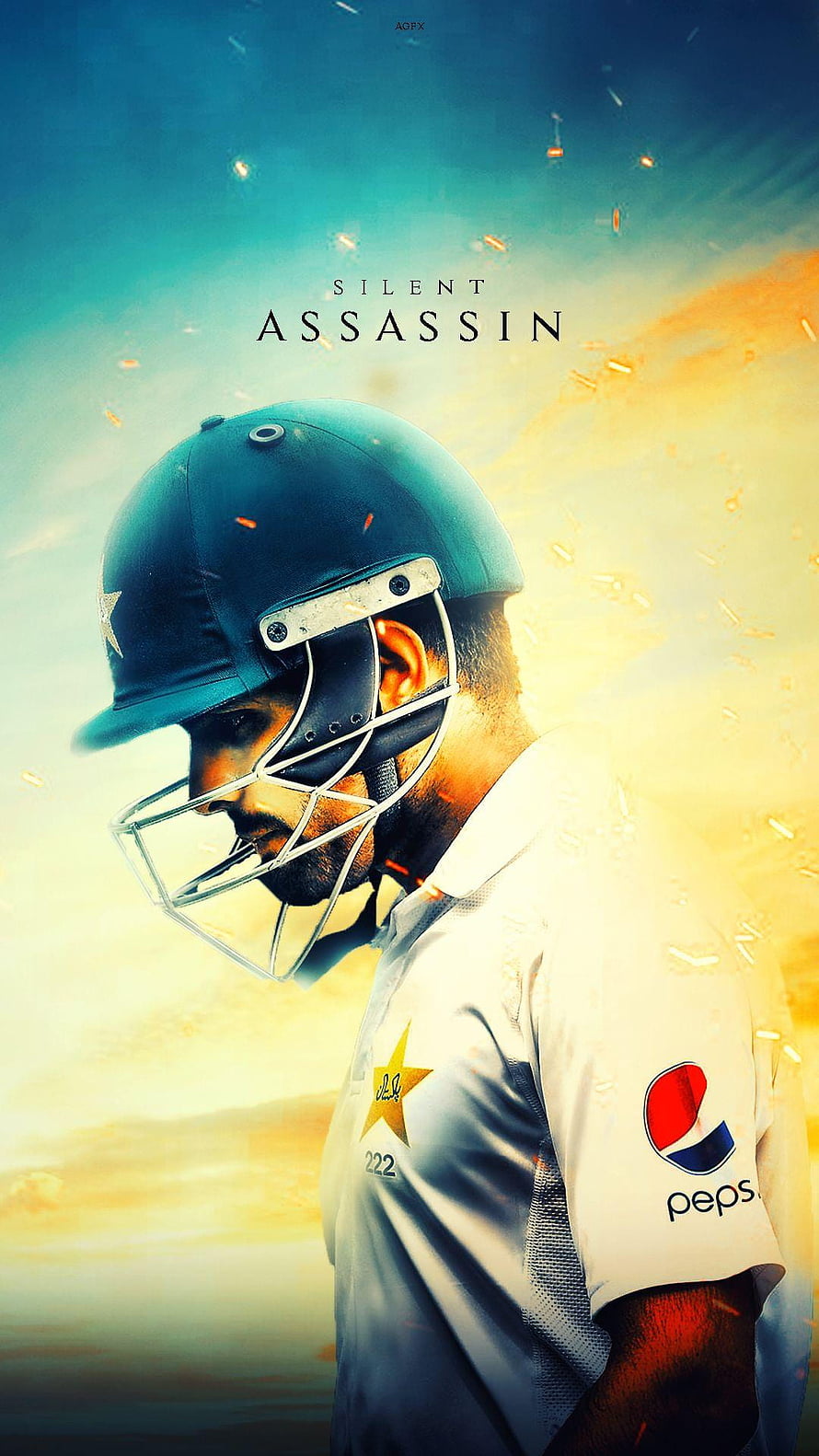 Babar Azam Cricket Portrait in Pakistan ODI Kit with Dramatic Cinematic Lighting HD phone wallpaper