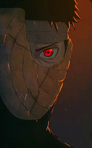 Obito Uchiha Sharingan Anime Portrait Wallpaper HD phone wallpaper