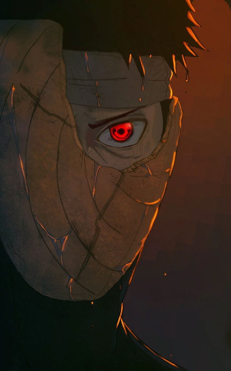 Obito Uchiha Sharingan Anime Portrait Wallpaper HD phone wallpaper