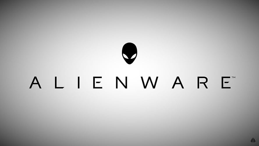 Alienware Gaming Brand Logo on Minimalist Grey Gradient Background HD wallpaper