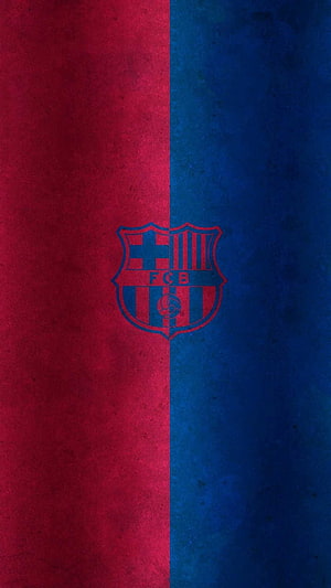 FC Barcelona Minimalist Crest on Textured Red and Blue Split Background HD phone wallpaper