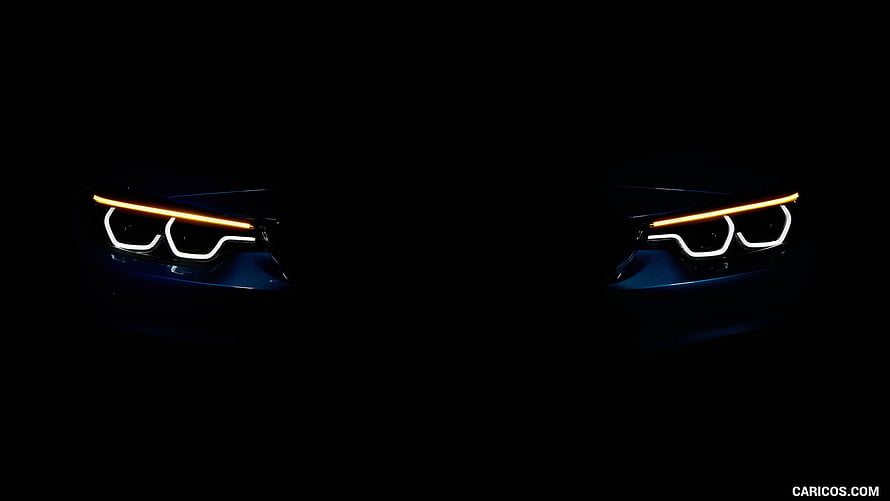 BMW Adaptive LED Headlights with Amber Turn Signals in Dark Setting HD wallpaper