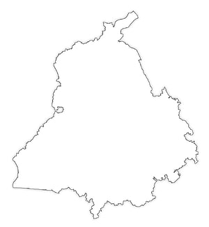Punjab State Outline Map with Clean Borders and Minimalist Design HD phone wallpaper