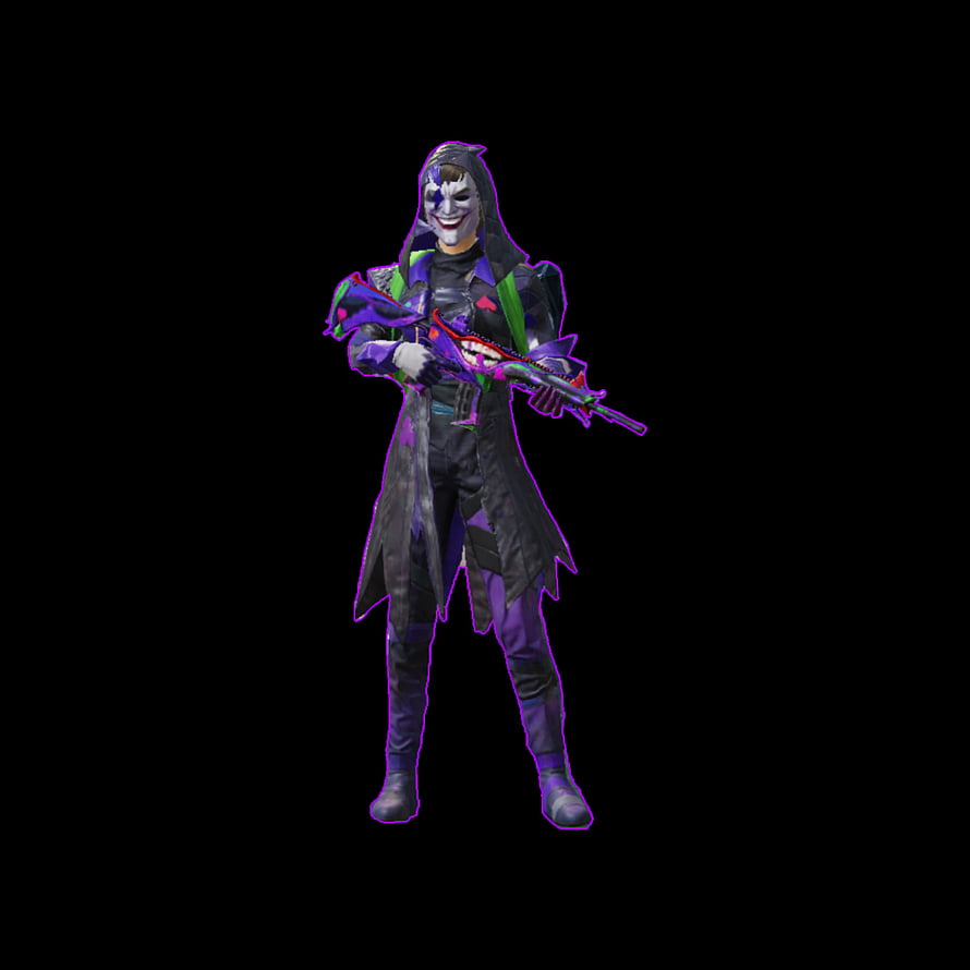 Joker Fortnite Character Skin with Purple and Green Tactical Outfit HD phone wallpaper