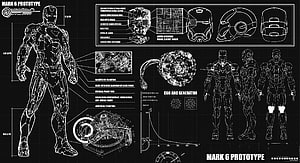 Iron Man Mark 6 Prototype Blueprint Technical Schematic Diagram, Schematics, iron man blueprint HD wallpaper