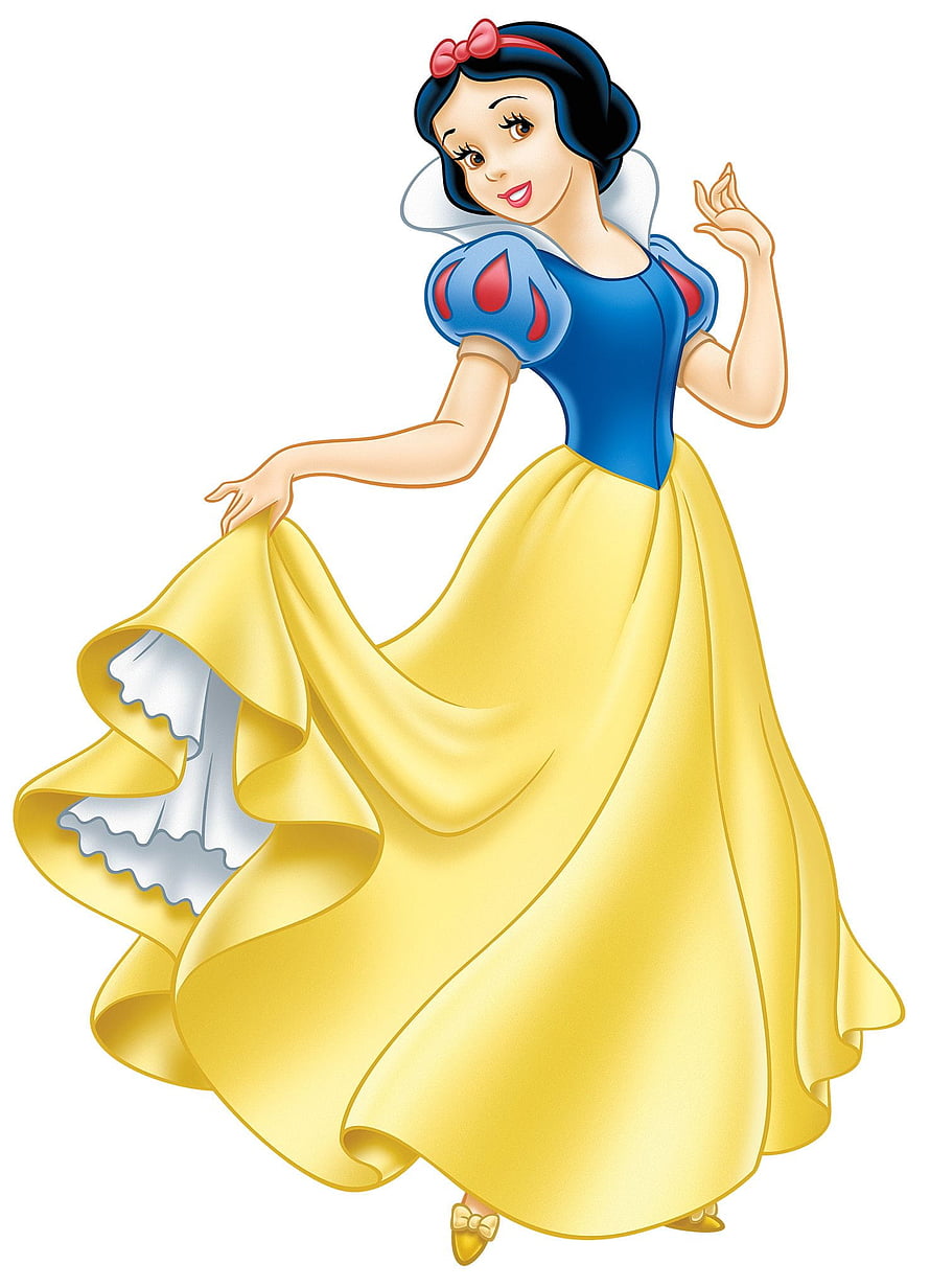 Snow White Disney Princess in Blue and Yellow Dress HD phone wallpaper
