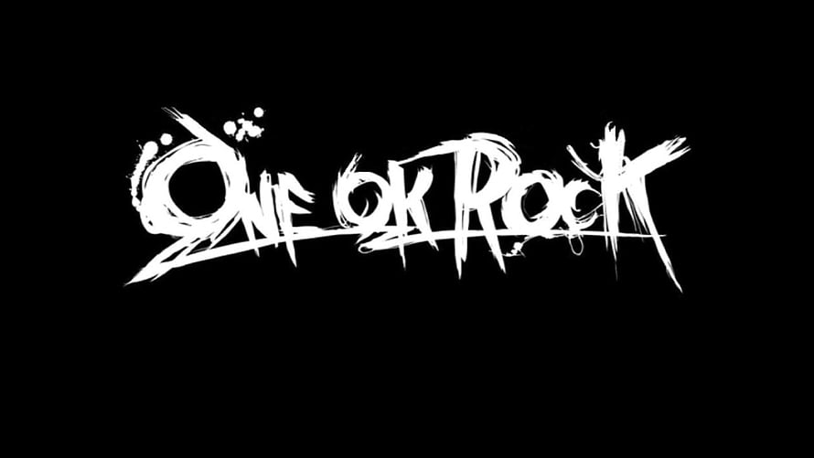One Ok Rock Band Logo in White Brushstroke Style on Black Background HD wallpaper