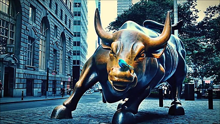 Charging Bull Statue in New York City Financial District HD wallpaper