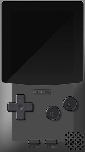 Sleek Dark Grey Nintendo Game Boy Color Style Handheld Console Wallpaper HD phone wallpaper